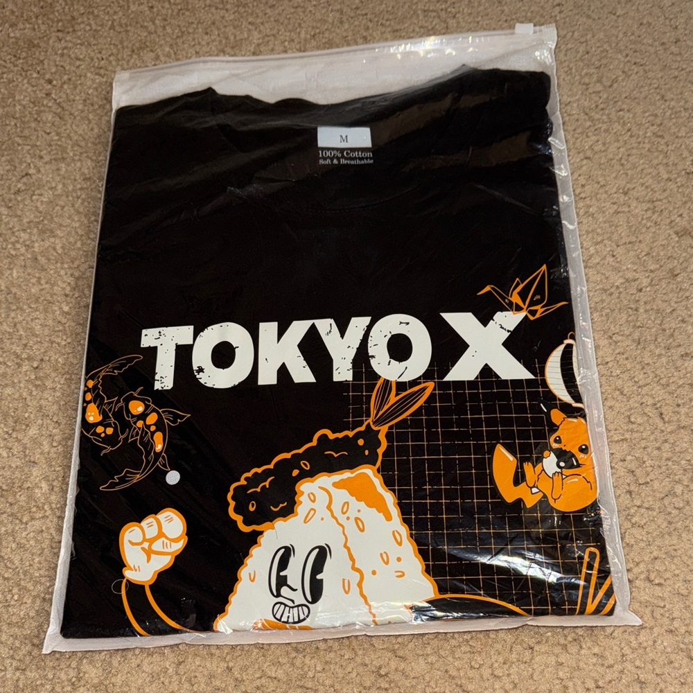 MEN- Black Tokyo X Graphic T-Shirt - Size Medium